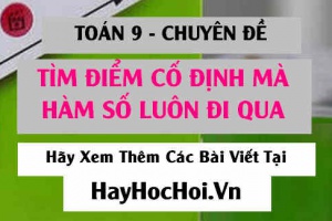Cách tìm điểm cố định mà đồ thị hàm số luôn đi qua - Toán 9 chuyên đề